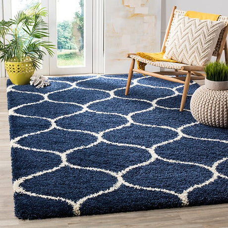 Safavieh Hudson Shag Sgh280C Navy/Ivory Rug - Safavieh - sgh280c - 2