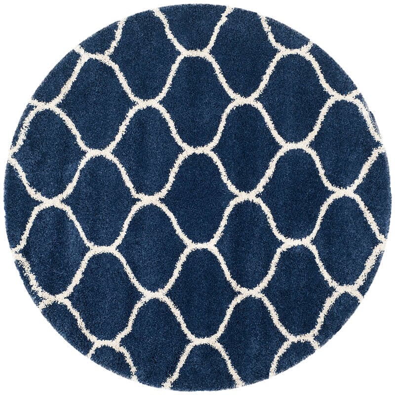 Safavieh Hudson Shag Sgh280C Navy/Ivory Rug - Safavieh - sgh280c - 3r