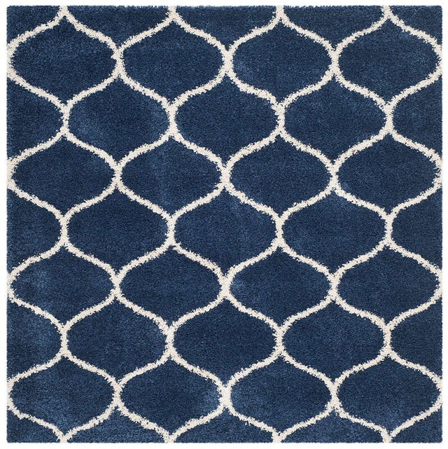 Safavieh Hudson Shag Sgh280C Navy/Ivory Rug - Safavieh - sgh280c - 3sq