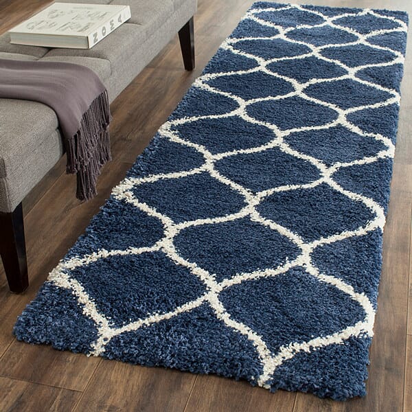 Safavieh Hudson Shag Sgh280C Navy/Ivory Rug - Safavieh - sgh280c - 7sq