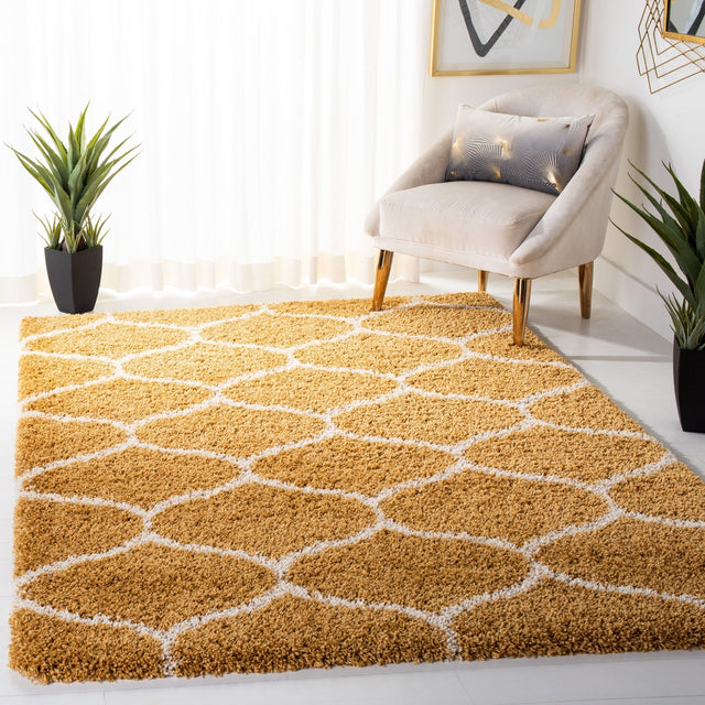 Safavieh Hudson Shag Sgh280E Gold/Ivory Rugs - Safavieh - sgh280e - 4