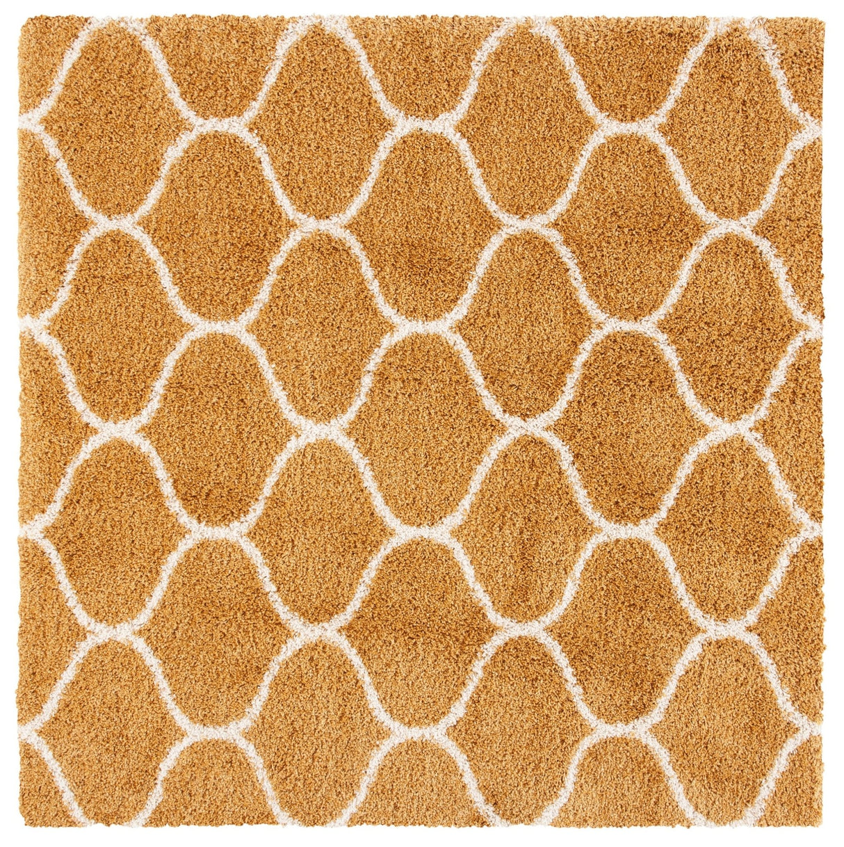 Safavieh Hudson Shag Sgh280E Gold/Ivory Rugs - Safavieh - sgh280e - 7sq