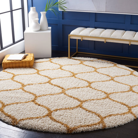 Safavieh Hudson Shag Sgh280F Ivory/Gold Rugs - Safavieh - sgh280f - 7r