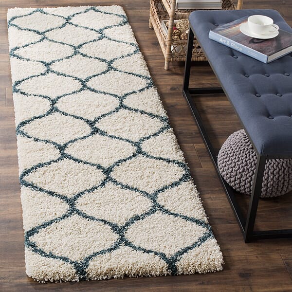 Safavieh Hudson Shag Sgh280T Ivory/Slate Blue Rug - Safavieh - sgh280t - 28