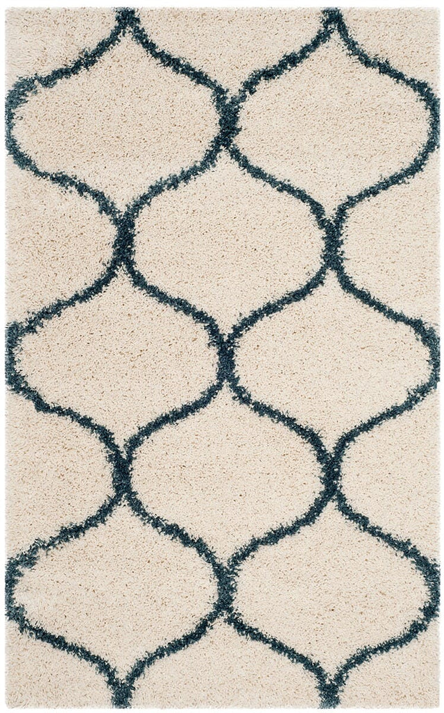 Safavieh Hudson Shag Sgh280T Ivory/Slate Blue Rug - Safavieh - sgh280t - 28