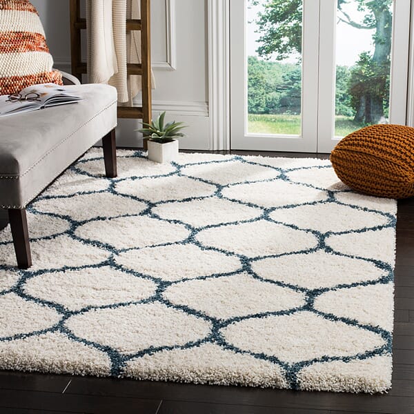 Safavieh Hudson Shag Sgh280T Ivory/Slate Blue Rug - Safavieh - sgh280t - 3