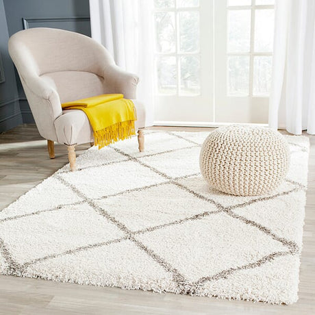 Safavieh Hudson Shag Sgh281A Ivory/Grey Rug - Safavieh - sgh281a - 2