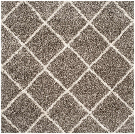 Safavieh Hudson Shag Sgh281B Grey/Ivory Rug - Safavieh - sgh281b - 3sq