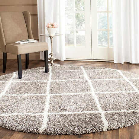 Safavieh Hudson Shag Sgh281B Grey/Ivory Rug - Safavieh - sgh281b - 7sq