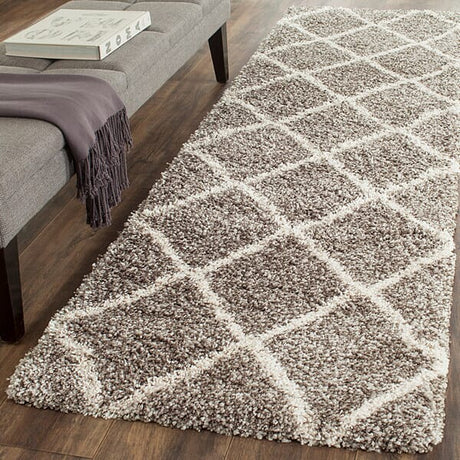 Safavieh Hudson Shag Sgh281B Grey/Ivory Rug - Safavieh - sgh281b - 7sq