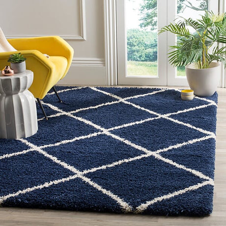 Safavieh Hudson Shag Sgh281C Navy/Ivory Rug - Safavieh - sgh281c - 2