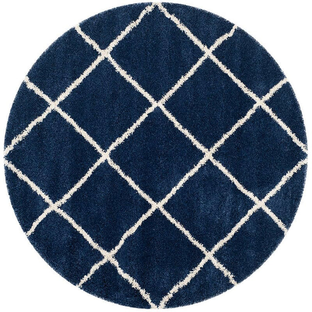 Safavieh Hudson Shag Sgh281C Navy/Ivory Rug - Safavieh - sgh281c - 3r