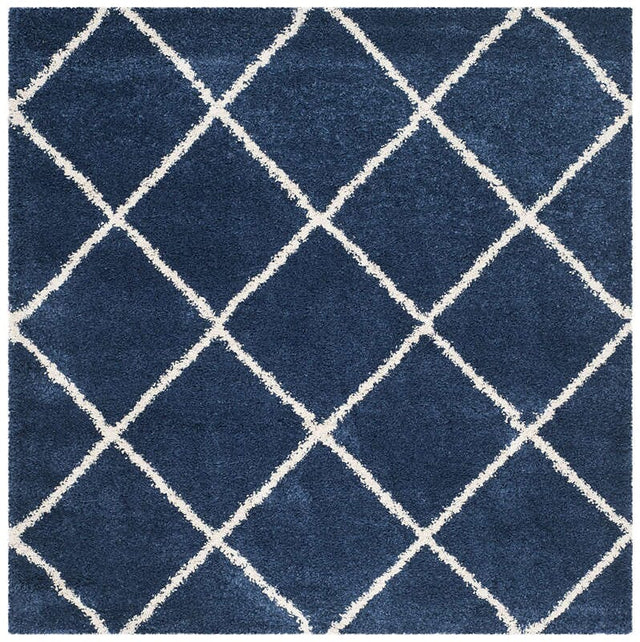 Safavieh Hudson Shag Sgh281C Navy/Ivory Rug - Safavieh - sgh281c - 3sq