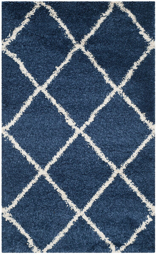 Safavieh Hudson Shag Sgh281C Navy/Ivory Rug - Safavieh - sgh281c - 7r