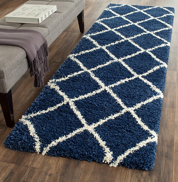 Safavieh Hudson Shag Sgh281C Navy/Ivory Rug - Safavieh - sgh281c - 7sq