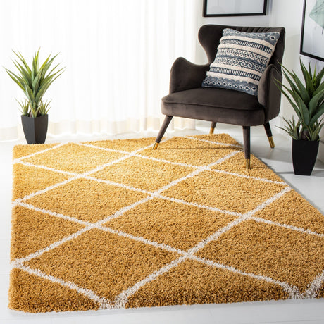 Safavieh Hudson Shag Sgh281F Gold/Ivory Rugs - Safavieh - sgh281f - 4