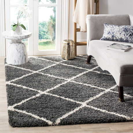 Safavieh Hudson Shag Sgh281G Dark Grey/Ivory Rug - Safavieh - sgh281g - 3r