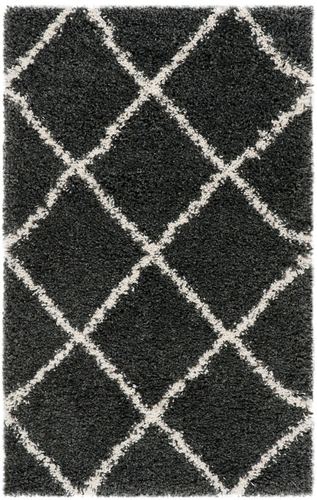 Safavieh Hudson Shag Sgh281G Dark Grey/Ivory Rug - Safavieh - sgh281g - 3r