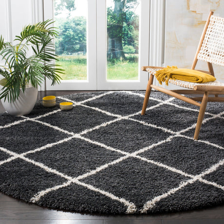 Safavieh Hudson Shag Sgh281G Dark Grey/Ivory Rug - Safavieh - sgh281g - 3r