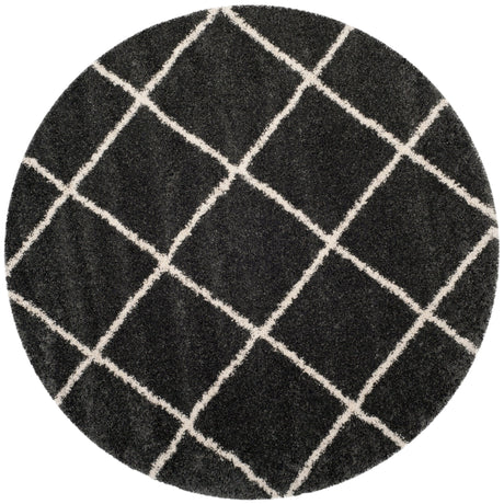 Safavieh Hudson Shag Sgh281G Dark Grey/Ivory Rug - Safavieh - sgh281g - 3r