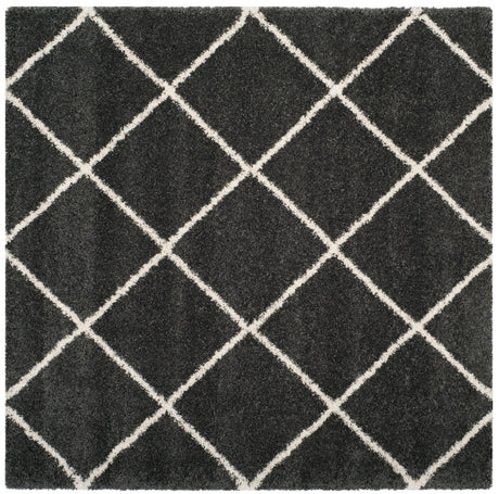 Safavieh Hudson Shag Sgh281G Dark Grey/Ivory Rug - Safavieh - sgh281g - 3sq