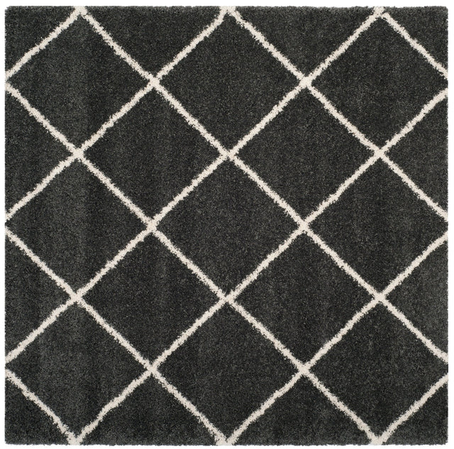 Safavieh Hudson Shag Sgh281G Dark Grey/Ivory Rug - Safavieh - sgh281g - 3sq