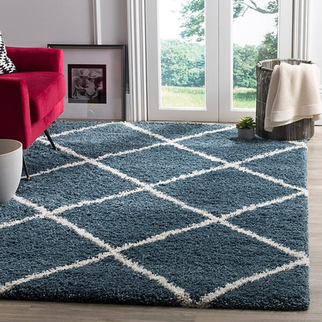 Safavieh Hudson Shag Sgh281L Slate Blue/Ivory Rug - Safavieh - sgh281l - 2