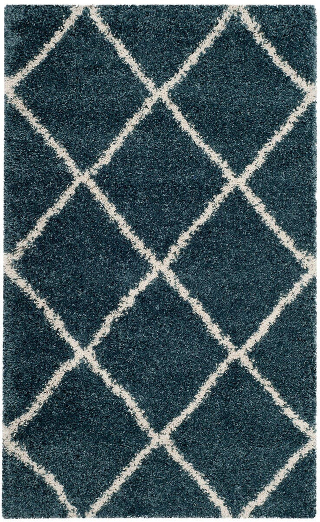 Safavieh Hudson Shag Sgh281L Slate Blue/Ivory Rug - Safavieh - sgh281l - 3r