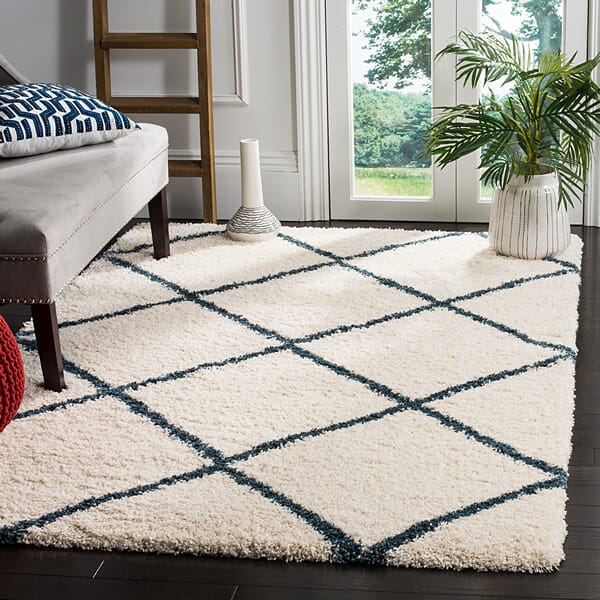 Safavieh Hudson Shag Sgh281T Ivory/Slate Blue Rug - Safavieh - sgh281t - 2