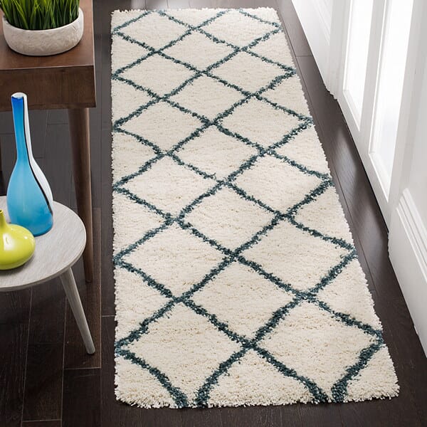 Safavieh Hudson Shag Sgh281T Ivory/Slate Blue Rug - Safavieh - sgh281t - 28