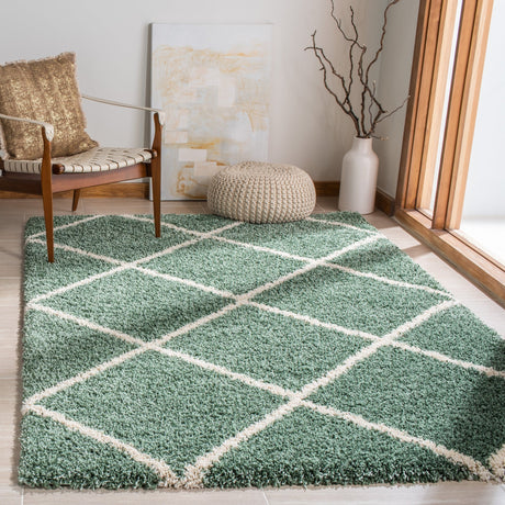 Safavieh Hudson Shag Sgh281Y Green/Ivory Rugs - Safavieh - sgh281y - 3