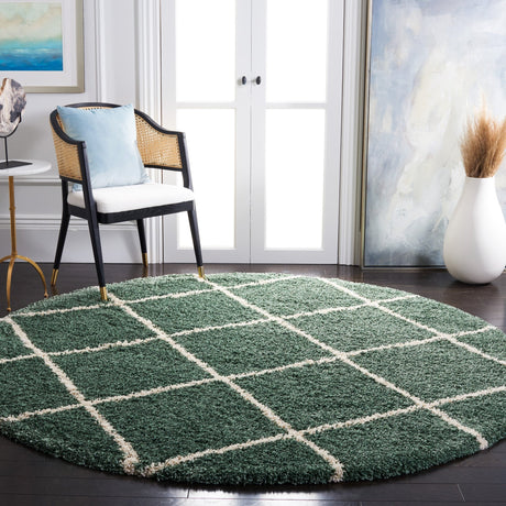 Safavieh Hudson Shag Sgh281Y Green/Ivory Rugs - Safavieh - sgh281y - 3