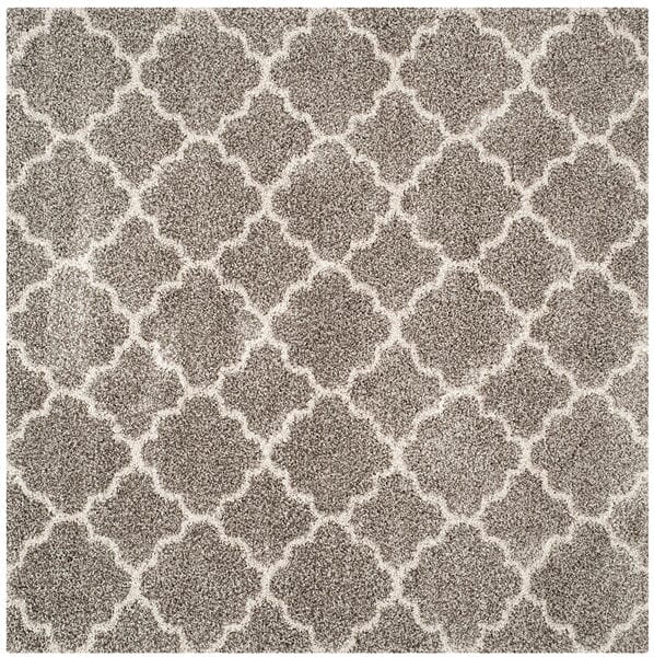 Safavieh Hudson Shag Sgh282B Grey/Ivory Rug - Safavieh - sgh282b - 7sq