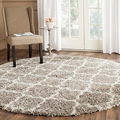 Safavieh Hudson Shag Sgh282B Grey/Ivory Rug - Safavieh - sgh282b - 7sq