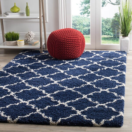 Safavieh Hudson Shag Sgh282C Navy/Ivory Rug - Safavieh - sgh282c - 2