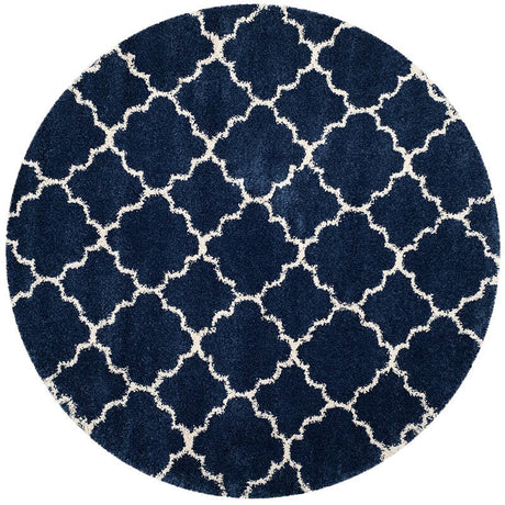 Safavieh Hudson Shag Sgh282C Navy/Ivory Rug - Safavieh - sgh282c - 3r