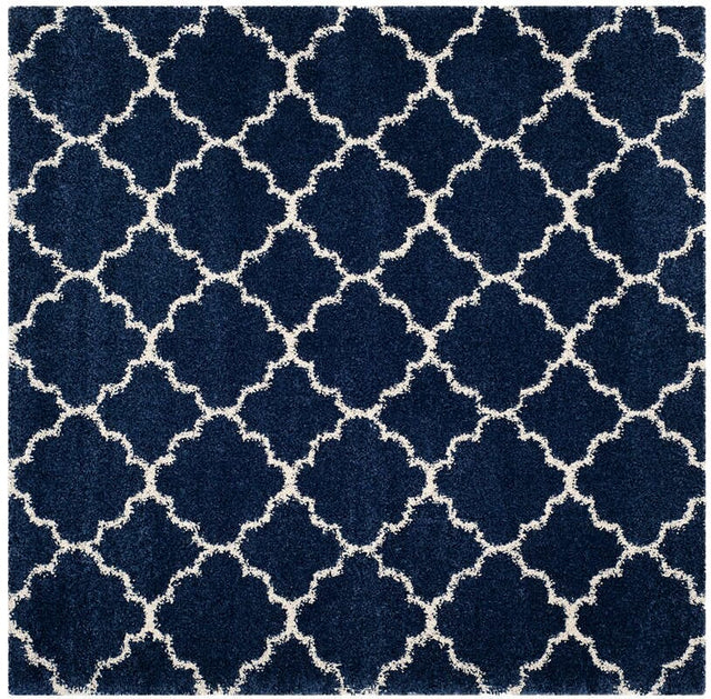 Safavieh Hudson Shag Sgh282C Navy/Ivory Rug - Safavieh - sgh282c - 3sq