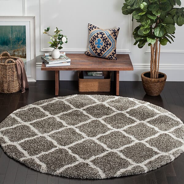 Safavieh Hudson Shag Sgh283B Grey/Ivory Rug - Safavieh - sgh283b - 3sq