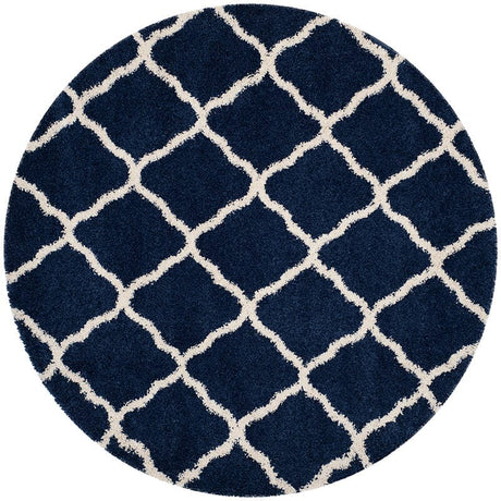 Safavieh Hudson Shag Sgh283C Navy/Ivory Rug - Safavieh - sgh283c - 3r