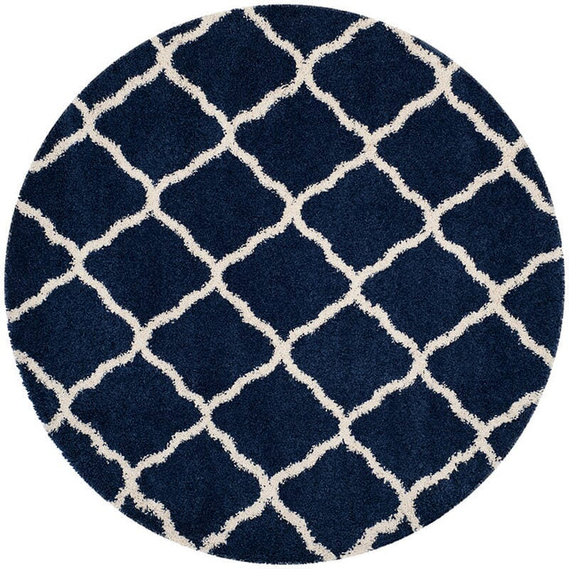 Safavieh Hudson Shag Sgh283C Navy/Ivory Rug - Safavieh - sgh283c - 3r