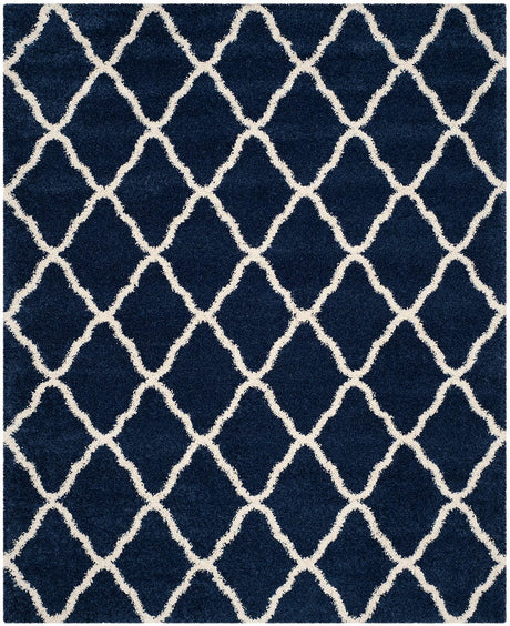 Safavieh Hudson Shag Sgh283C Navy/Ivory Rug - Safavieh - sgh283c - 3r