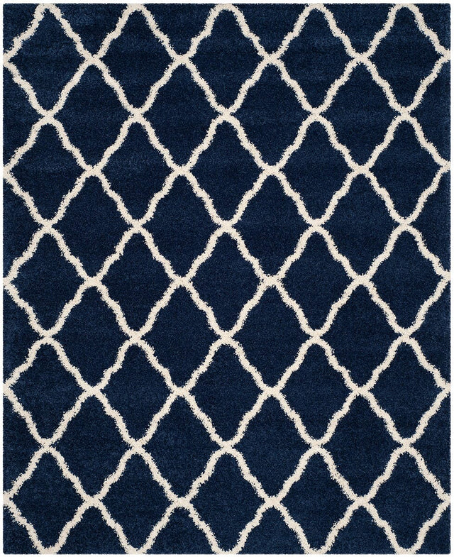 Safavieh Hudson Shag Sgh283C Navy/Ivory Rug - Safavieh - sgh283c - 3r