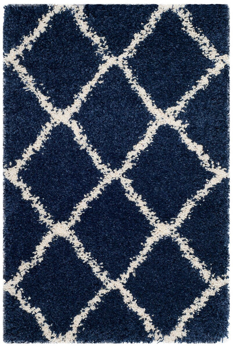 Safavieh Hudson Shag Sgh283C Navy/Ivory Rug - Safavieh - sgh283c - 3r