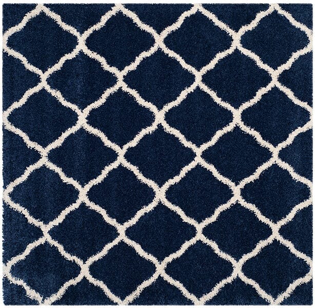 Safavieh Hudson Shag Sgh283C Navy/Ivory Rug - Safavieh - sgh283c - 3sq