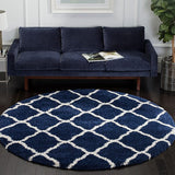 Safavieh Hudson Shag Sgh283C Navy/Ivory Rug - Safavieh - sgh283c - 3sq