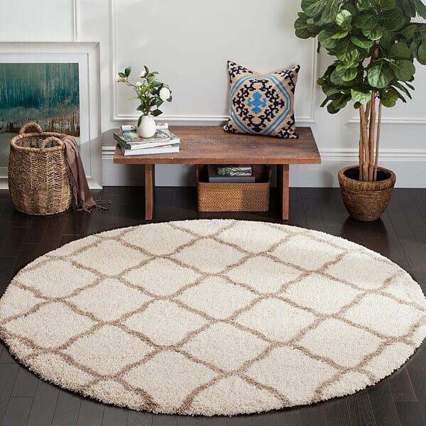 Safavieh Hudson Shag Sgh283D Ivory/Beige Rug - Safavieh - sgh283d - 3sq