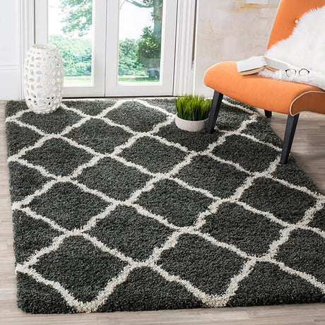 Safavieh Hudson Shag Sgh283G Dark Grey/Ivory Rug - Safavieh - sgh283g - 2