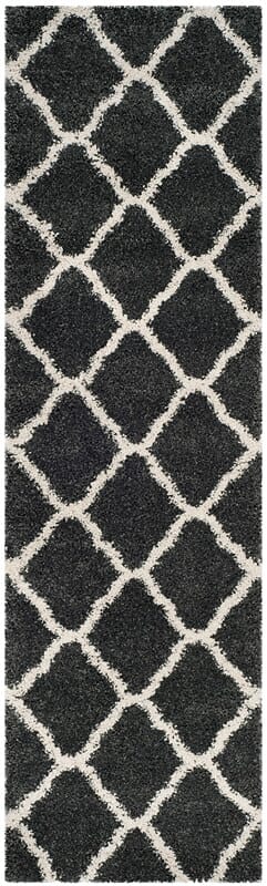 Safavieh Hudson Shag Sgh283G Dark Grey/Ivory Rug - Safavieh - sgh283g - 28