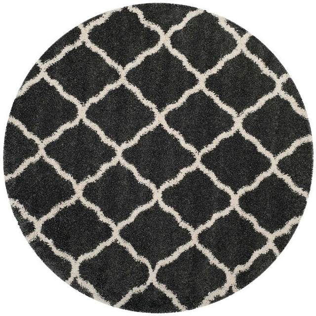 Safavieh Hudson Shag Sgh283G Dark Grey/Ivory Rug - Safavieh - sgh283g - 7r