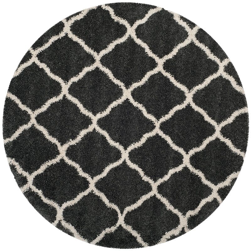 Safavieh Hudson Shag Sgh283G Dark Grey/Ivory Rug - Safavieh - sgh283g - 7sq